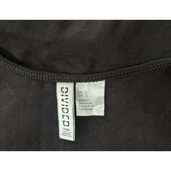 H&M Women’s Black Sleeveless Bodycon Mini Dress Size Large Fitted Party Clubwear - Picture 4 of 5